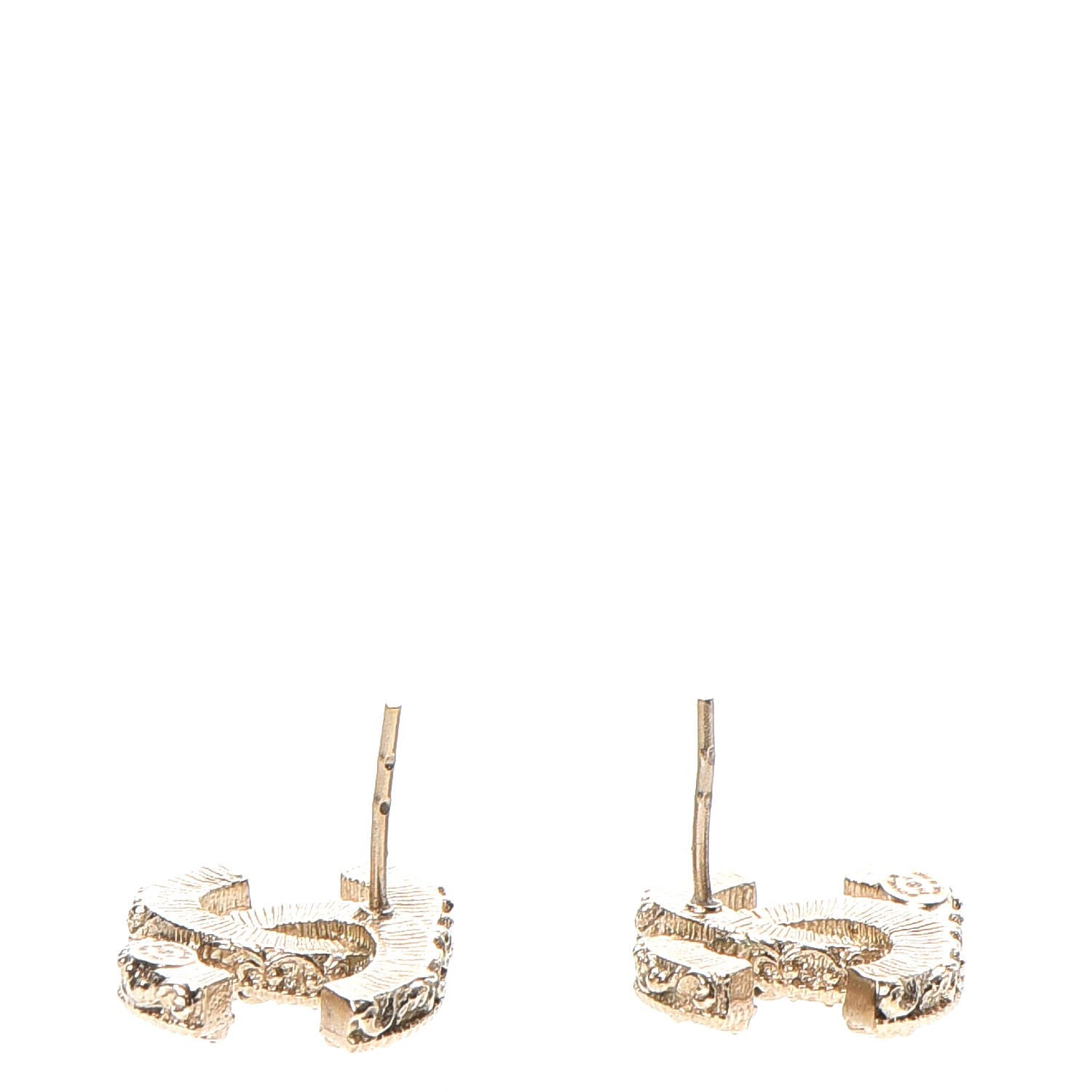 Chanel Enamel CC Baroque Earrings Black Gold 3 of 5