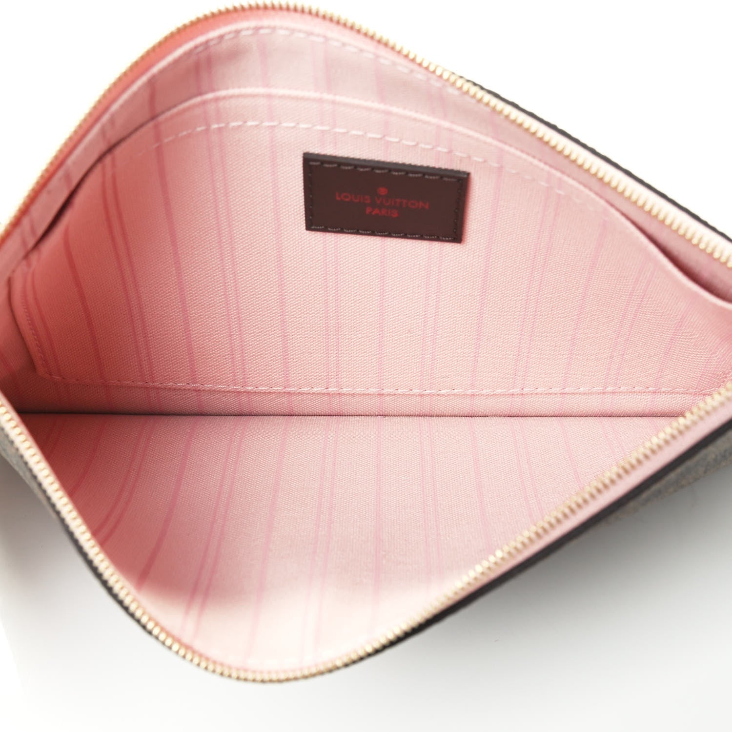 Louis Vuitton Damier Ebene Neverfull MM GM Pochette Rose Ballerine 4 of 4
