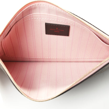 Louis Vuitton Damier Ebene Neverfull MM GM Pochette Rose Ballerine 4 of 4