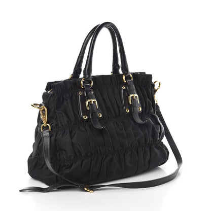 Prada Tessuto Nylon Gaufre Satchel Black 3 of 9