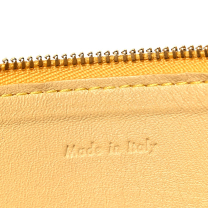 Celine Lambskin Bi-Color Solo Clutch Pouch Sun Yellow Black 6 of 8
