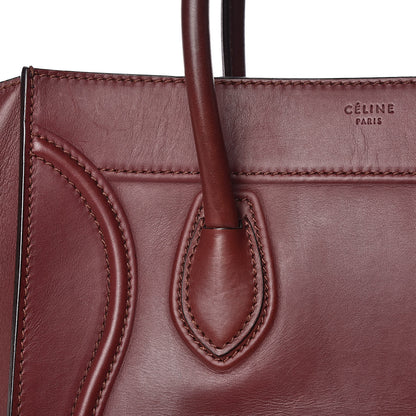 Celine Natural Calfskin Medium Phantom Luggage Burgundy 20 of 21