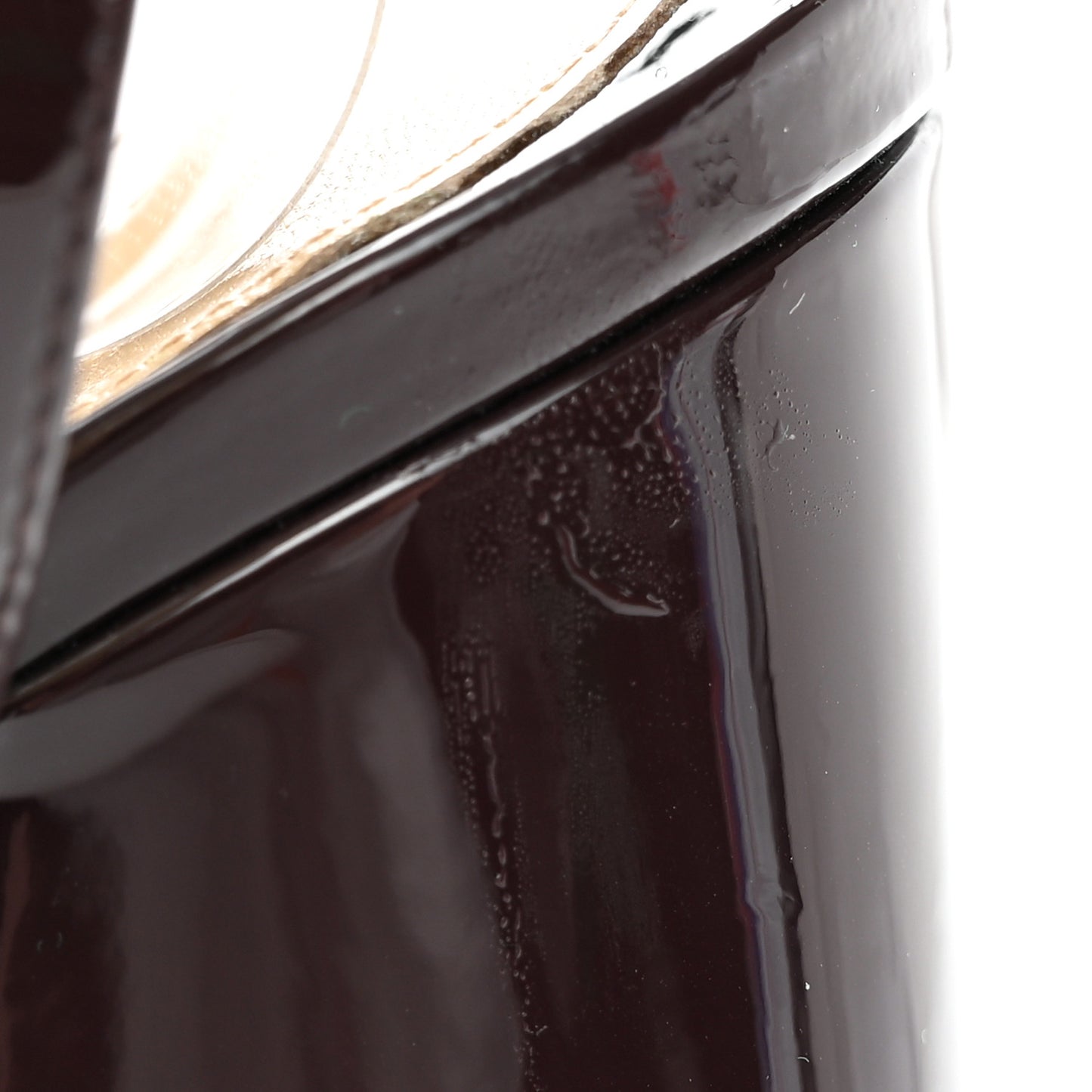 Supergloss Patent Tower 40/140mm Platform Pumps 37.5 Fondant