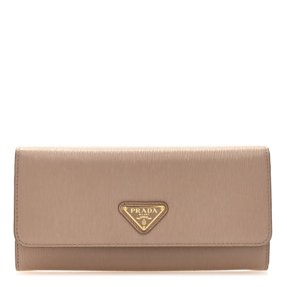 Prada Vitello Move Continental Flap Travel Wallet Cipria 1 of 7