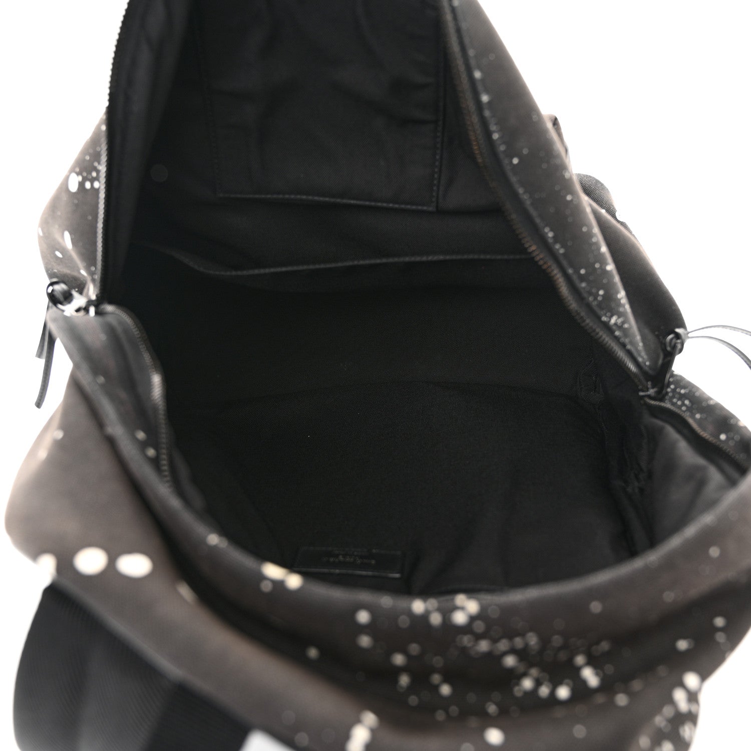 Saint Laurent Canvas City Backpack Black White 5 of 10