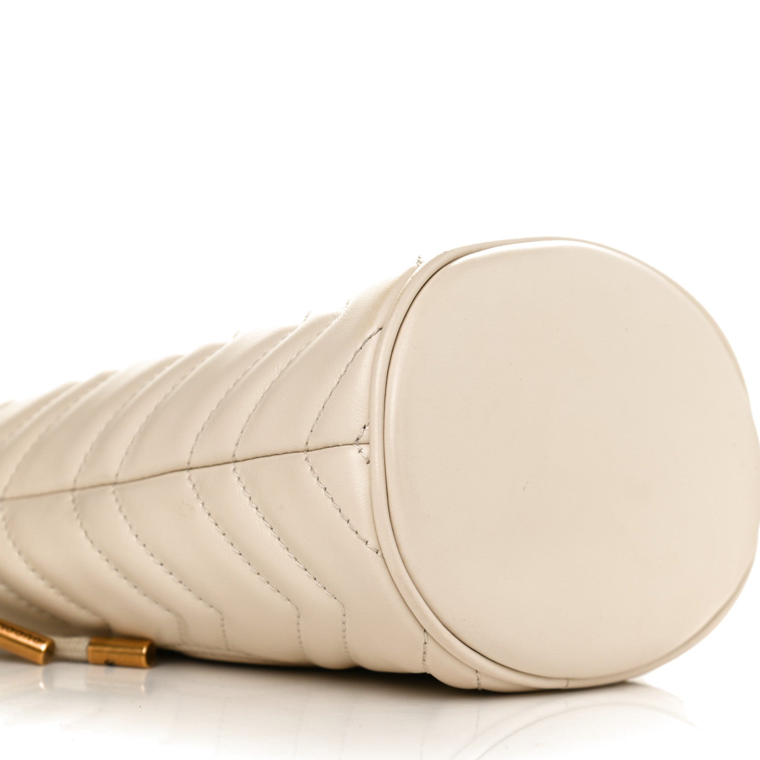 Gucci Calfskin Matelasse Mini GG Marmont 2.0 Bucket Bag White 8 of 13