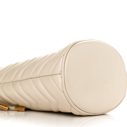 Gucci Calfskin Matelasse Mini GG Marmont 2.0 Bucket Bag White 8 of 13