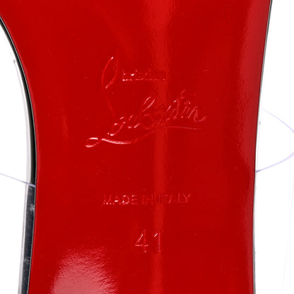 Christian Louboutin Patent PVC Just Nothing 85 Slide Sandals 41 Black 6 of 10