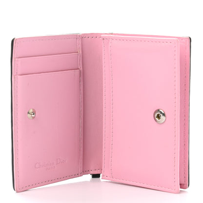 Christian Dior Lambskin Cannage Bi-Color Small Lady Dior Flap Card Holder Black Pink 5 of 9