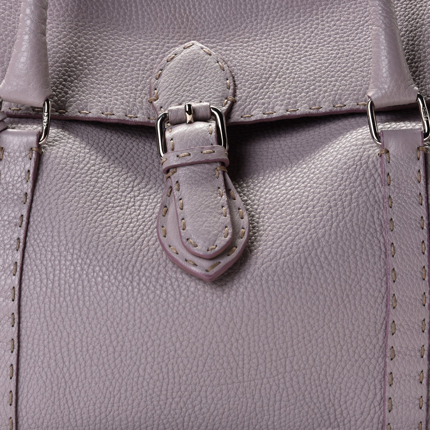 Fendi Calfskin Romano Selleria Medium Linda Satchel Pink 9 of 13