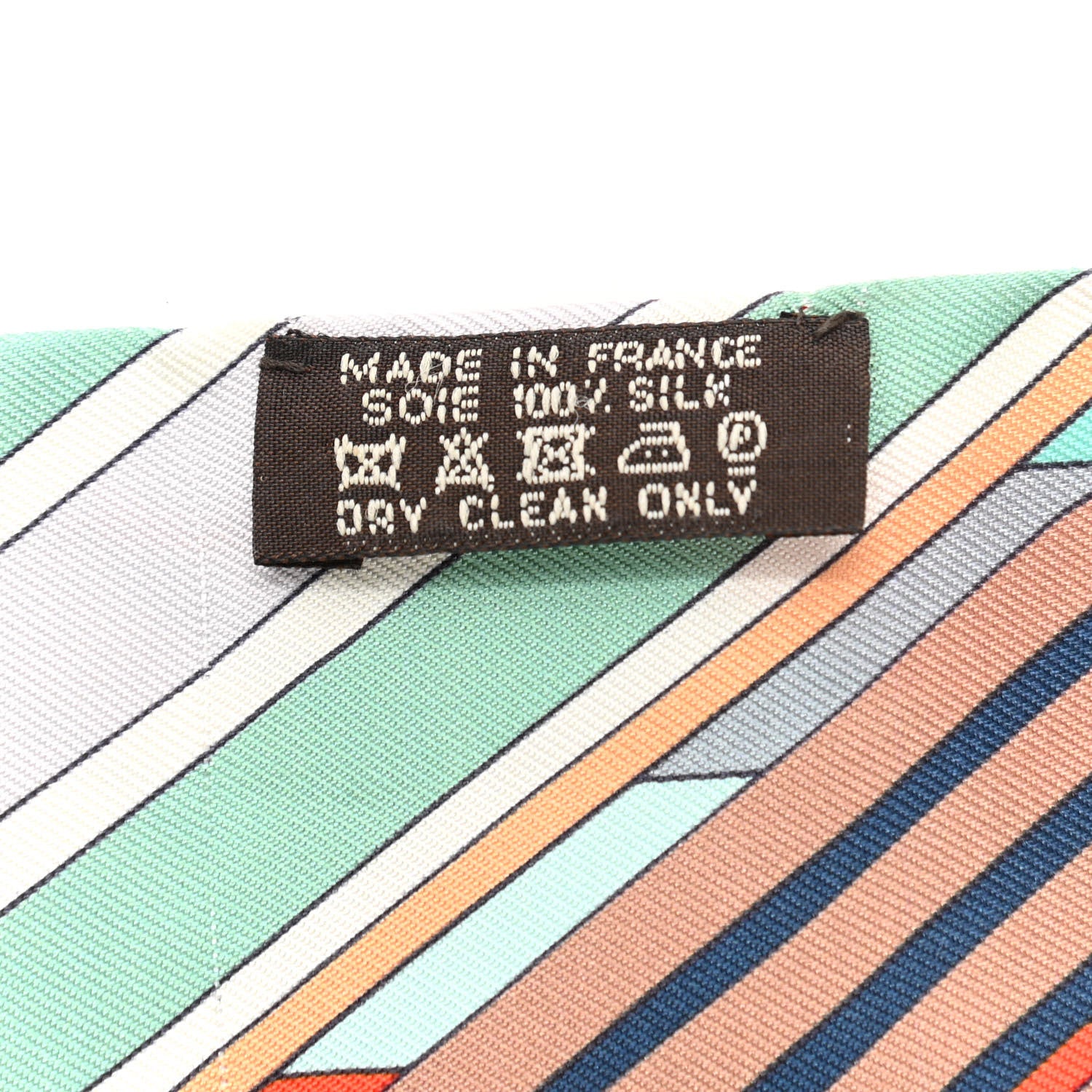 Hermes Silk Sangles En Zigzag Twilly Orange Turquoise Gris 4 of 7