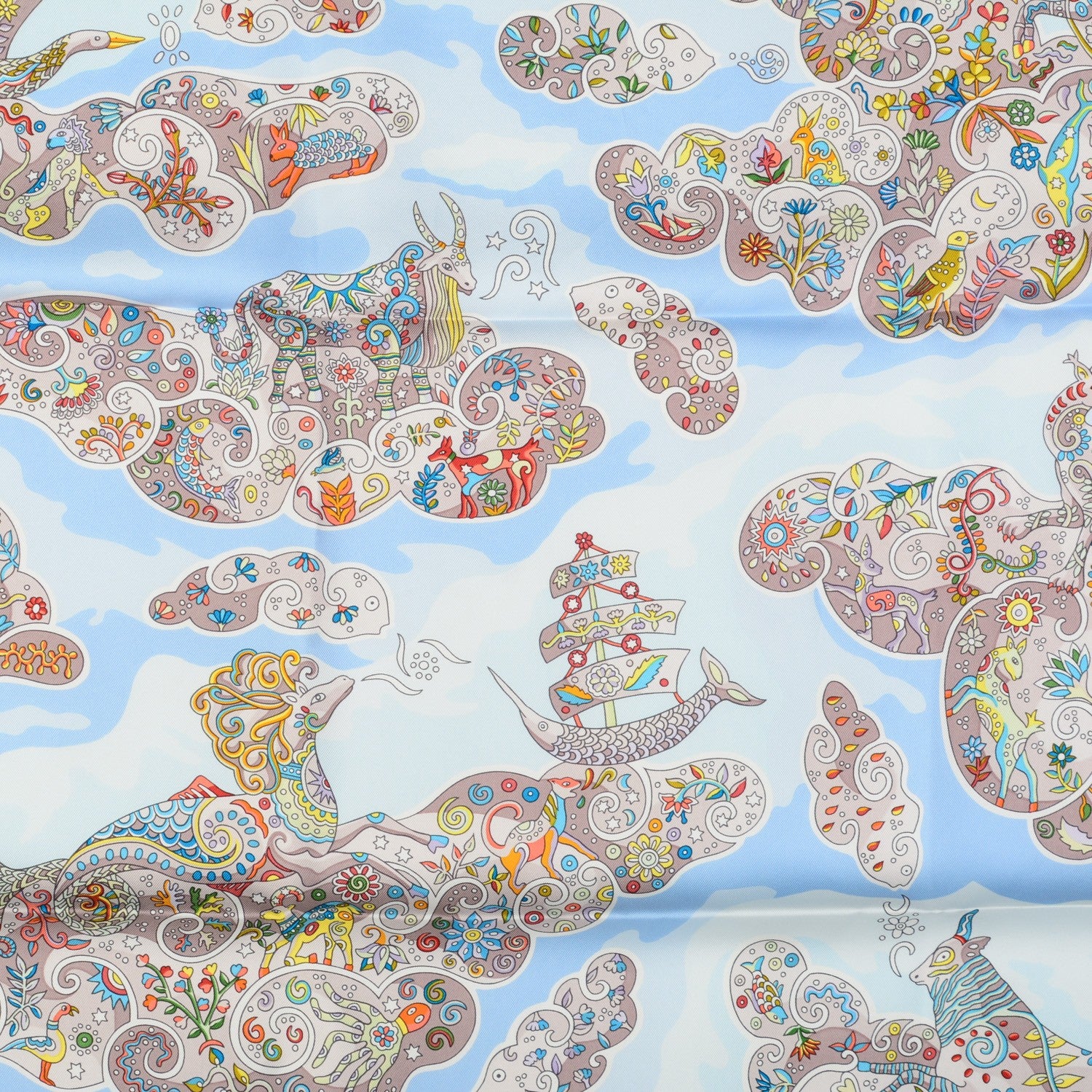 Hermes Silk Nuees Imaginaires Scarf 90 1 of 6