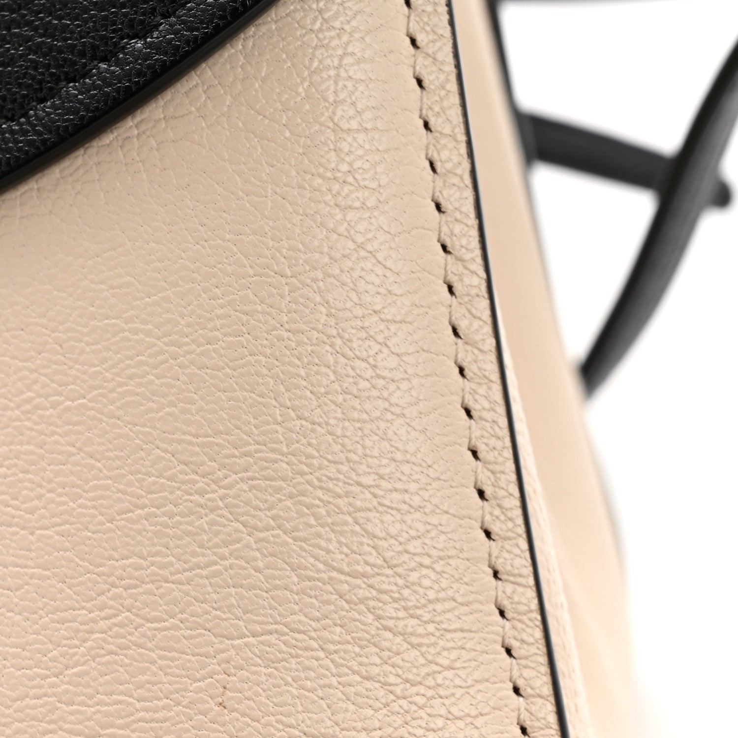 Salvatore Ferragamo Calfskin Small Margot Top Handle Satchel Bone Black 13 of 13
