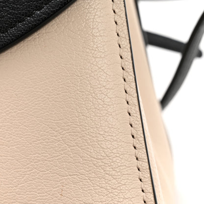 Salvatore Ferragamo Calfskin Small Margot Top Handle Satchel Bone Black 13 of 13