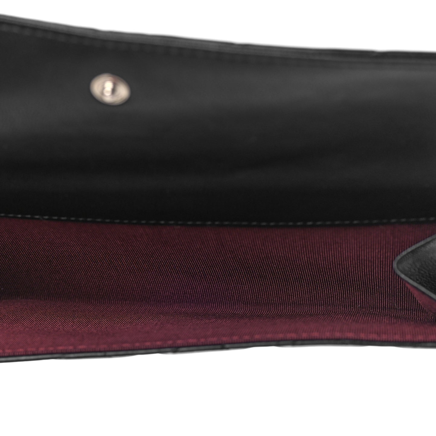 Lambskin Quilted Long Flap Wallet Black