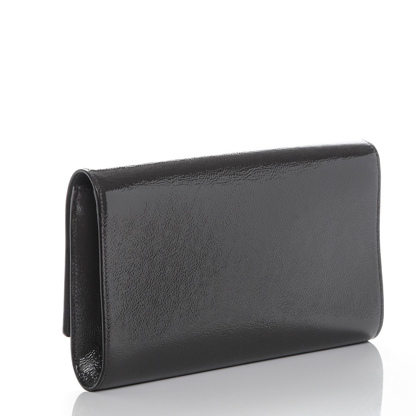 Textured Patent Monogram Large Belle de Jour Clutch Grey