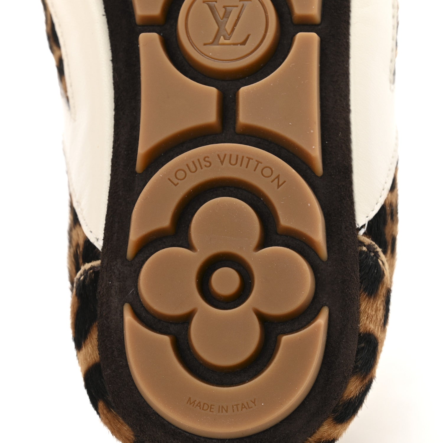 Louis Vuitton Calfskin Pony Hair Leopard LV Sneakerina 37 Brown 7 of 10