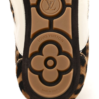 Louis Vuitton Calfskin Pony Hair Leopard LV Sneakerina 37 Brown 7 of 10