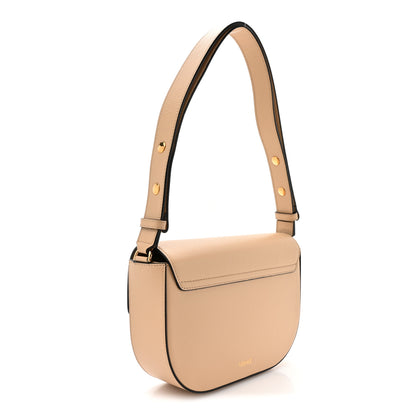 Versace Grained Calfskin Virtus Shoulder Bag Beige 3 of 11