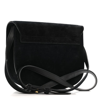 Saint Laurent Suede Calfskin Monogram Medium Kaia Satchel Black 3 of 10