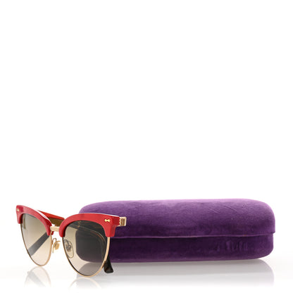 Gucci Acetate Damascato Cat Eye Sunglasses GG0055S Red Gold 10 of 10