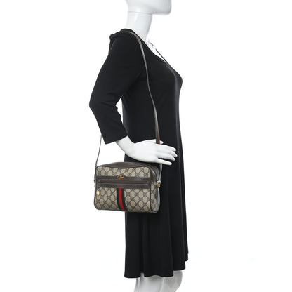 Gucci GG Supreme Monogram Web Crossbody Bag Brown 2 of 11