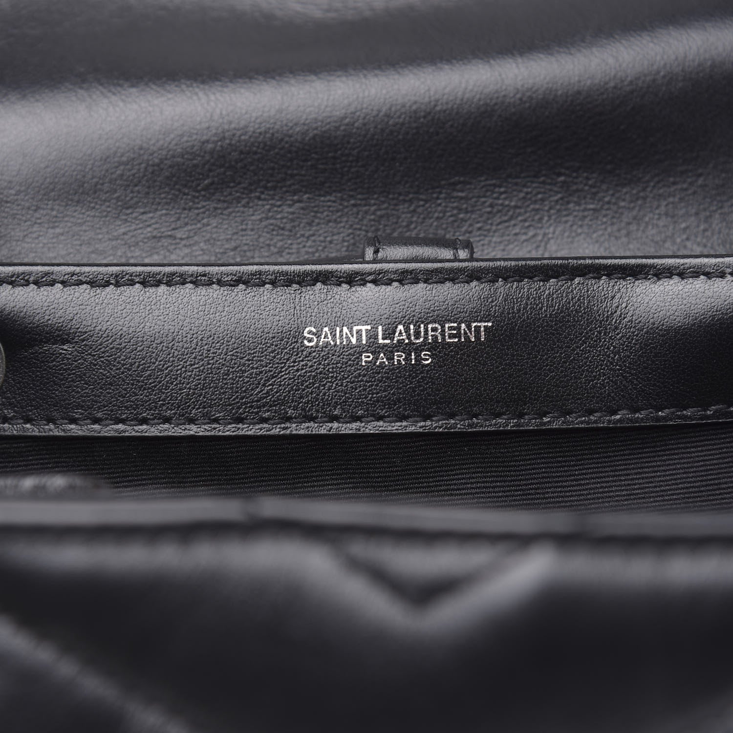 Saint Laurent Calfskin Y Quilted Monogram Small Loulou Backpack Black 6 of 9