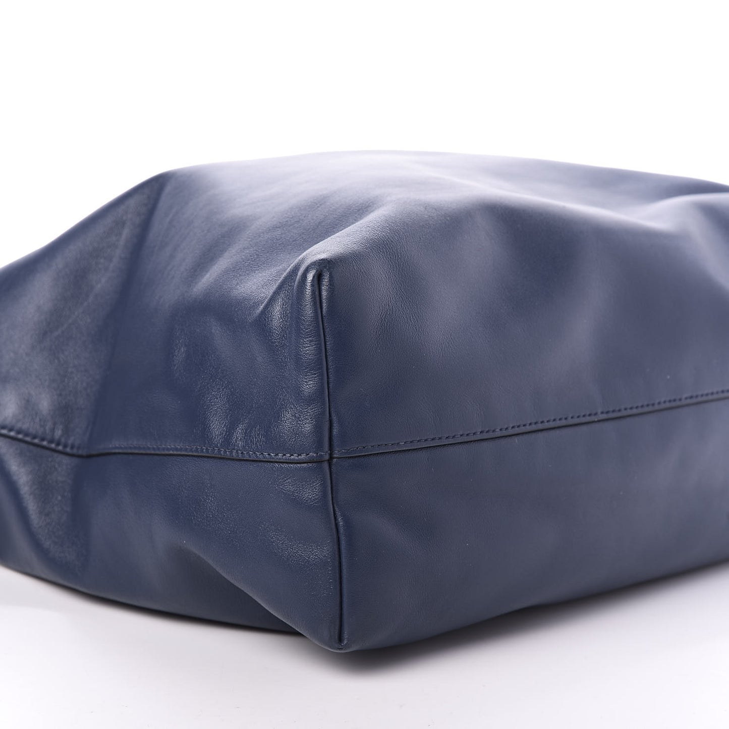 Soft Calf Shopping Tote Bluette