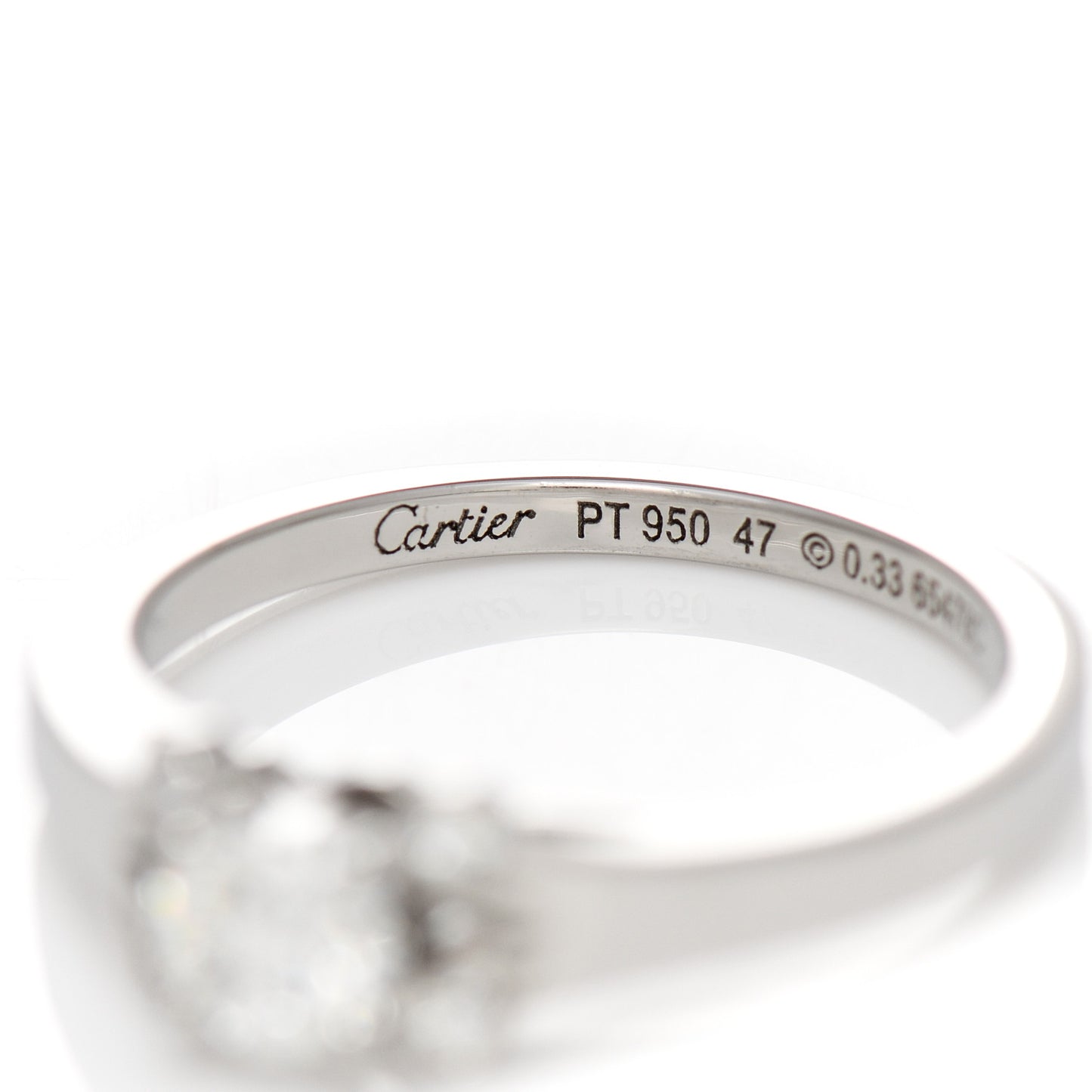 Platinum Diamond .33ct Ballerine Solitaire Engagement Ring 47 4