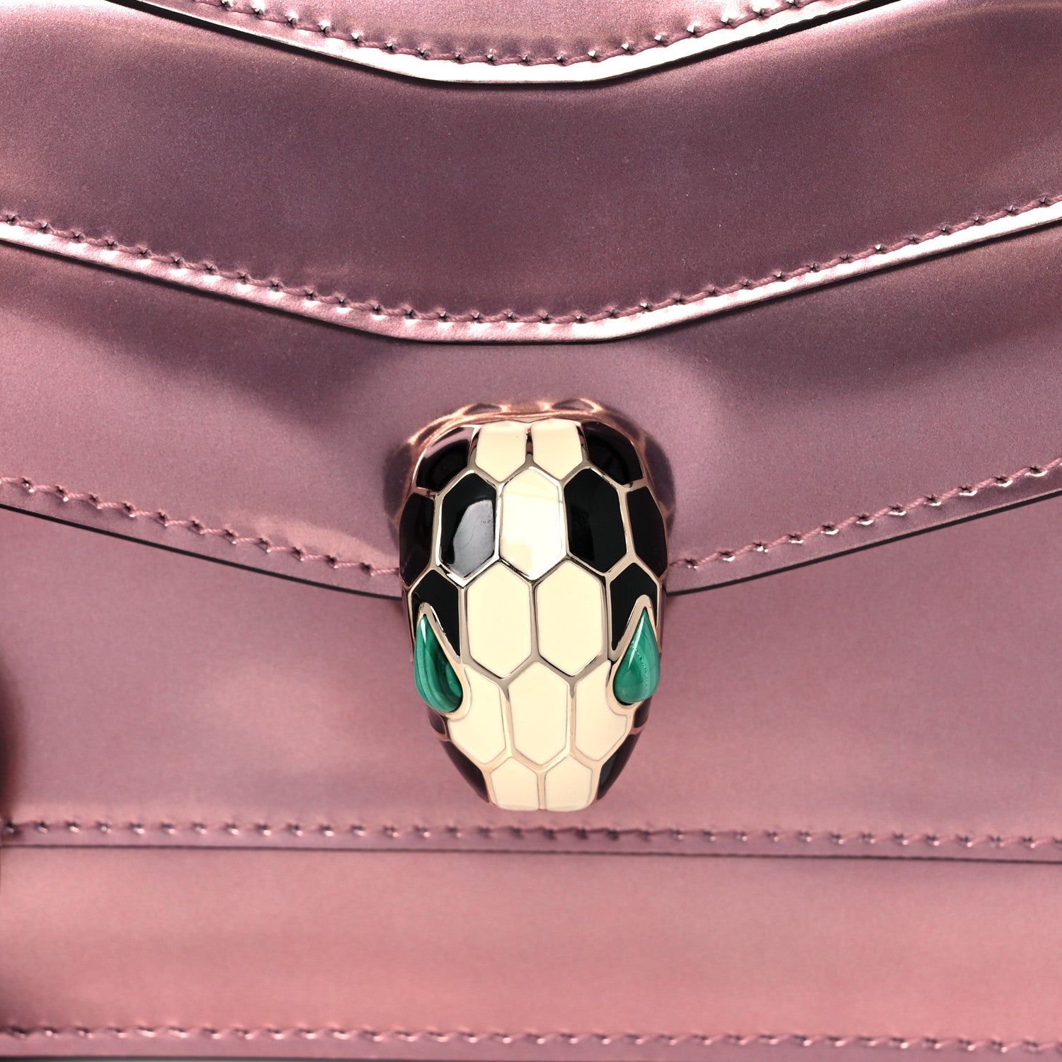 Bulgari Metallic Calfskin Serpenti Medium Crossbody Bag Pink 16 of 16