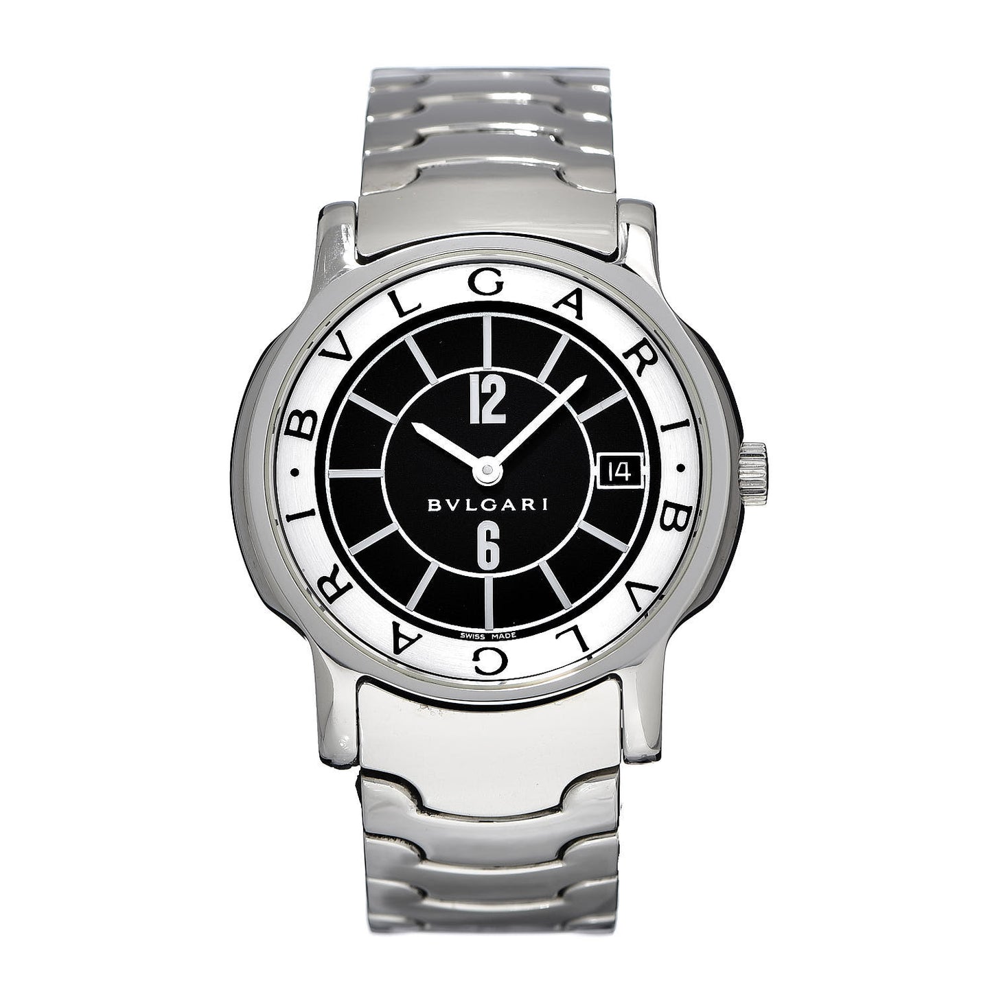 Stainless Steel 35mm Solotempo Quartz Watch Black