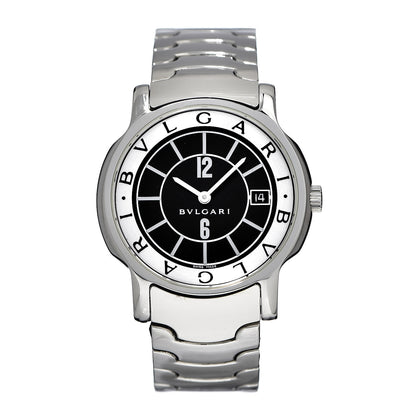 Bulgari Stainless Steel 35mm Solotempo Quartz Watch Black 1 of 6