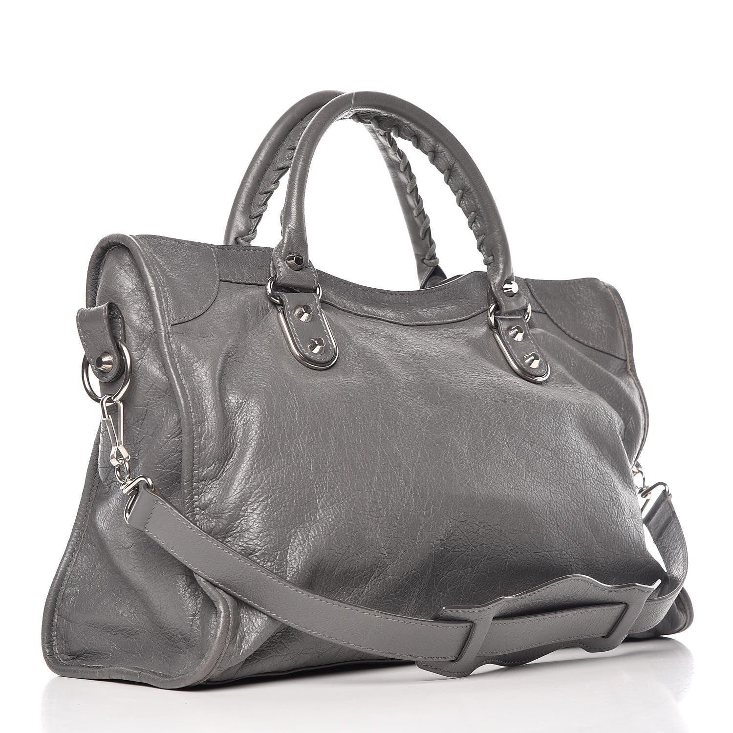 Balenciaga Chevre Silver Metallic Edge Hardware City Gris Cendre 4 of 13