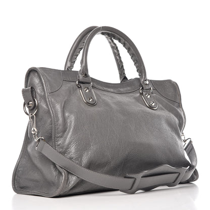 Balenciaga Chevre Silver Metallic Edge Hardware City Gris Cendre 4 of 13