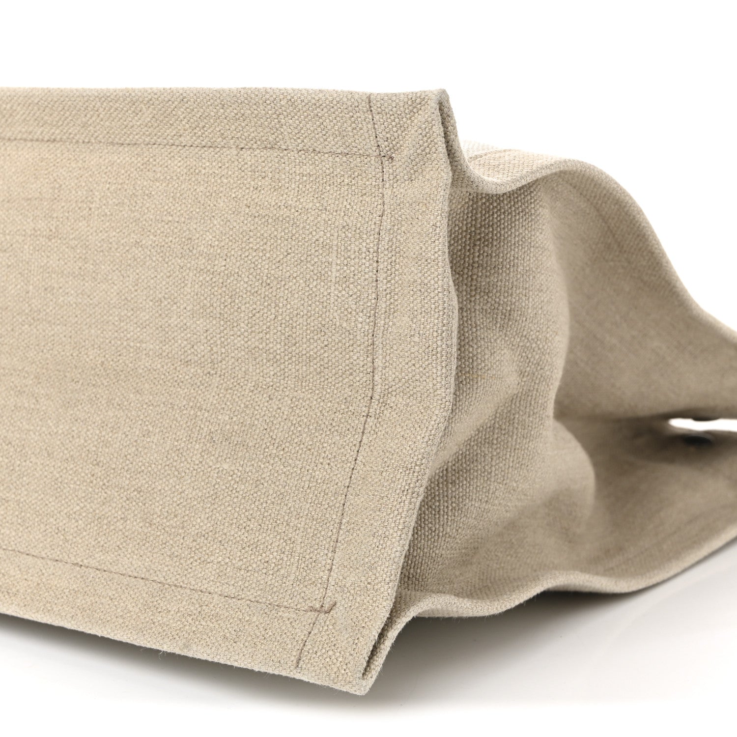 Saint Laurent Linen Calfskin Rive Gauche Tote Optic White 18 of 21