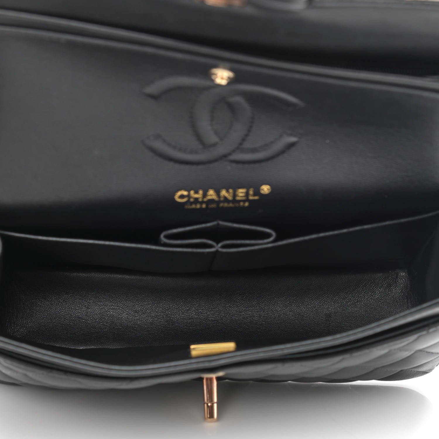 Chanel Lambskin Quilted Small Double Flap Black 5 of 13