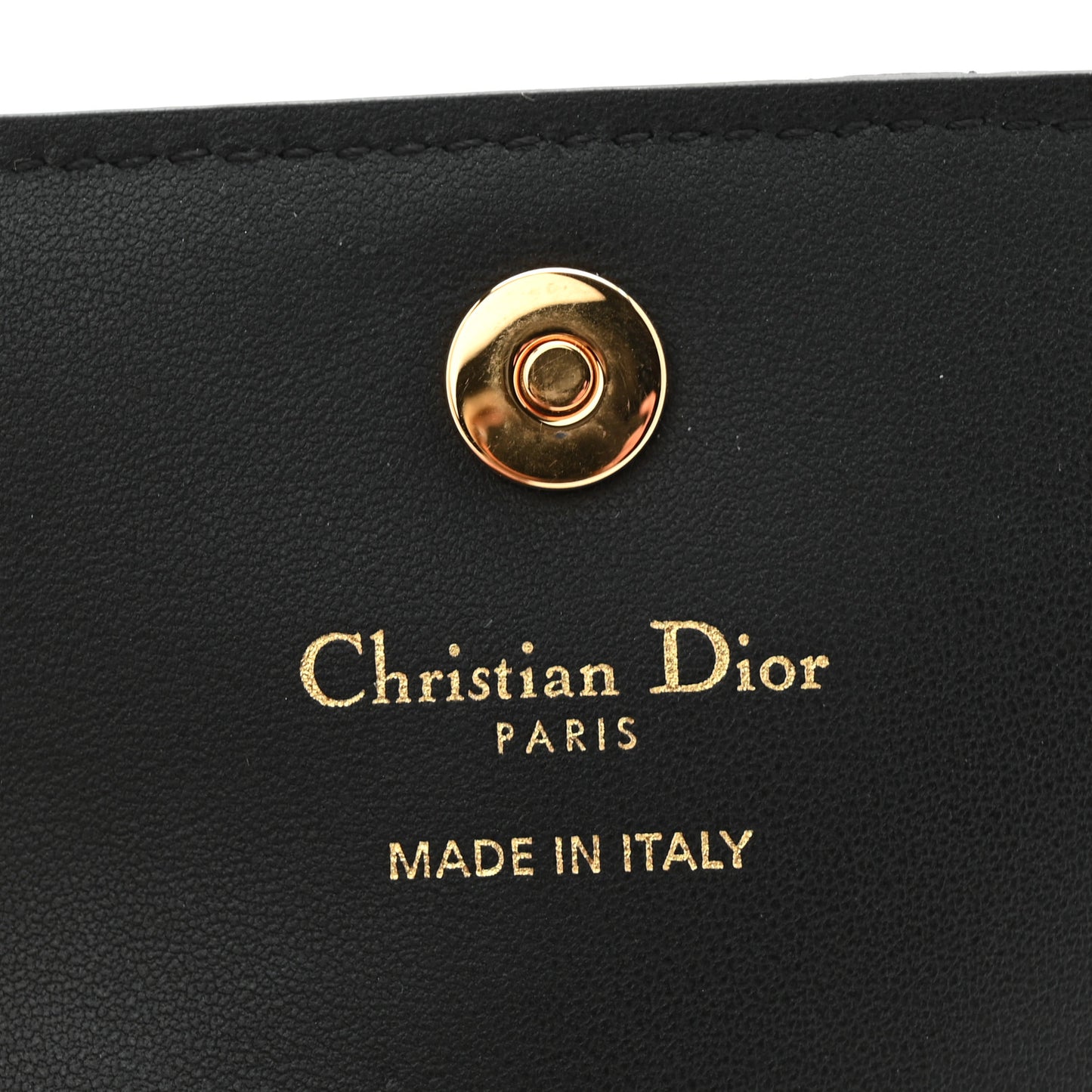 Supple Calfskin Cannage Caro Glycine Wallet Black