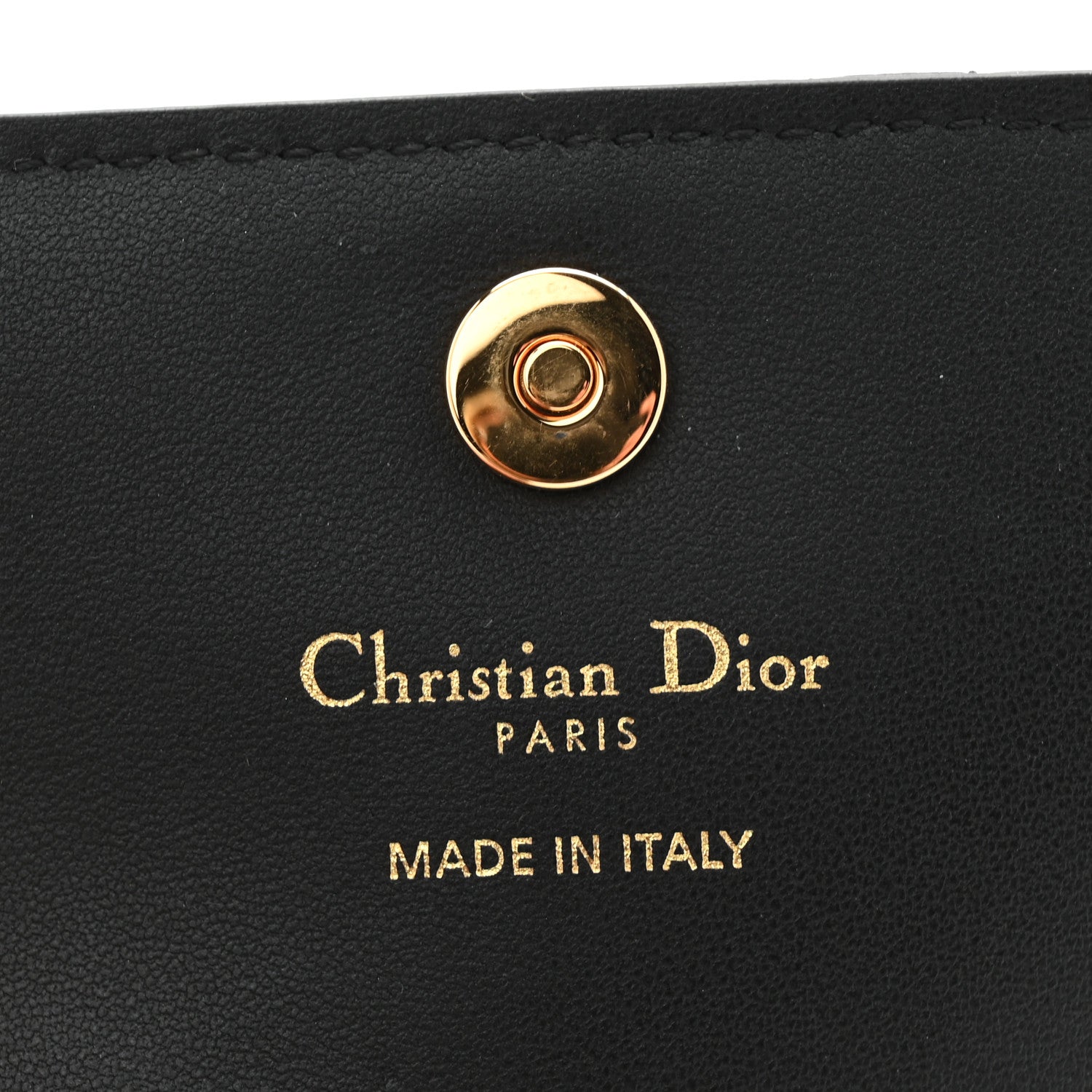Christian Dior Supple Calfskin Cannage Caro Glycine Wallet Black 6 of 8