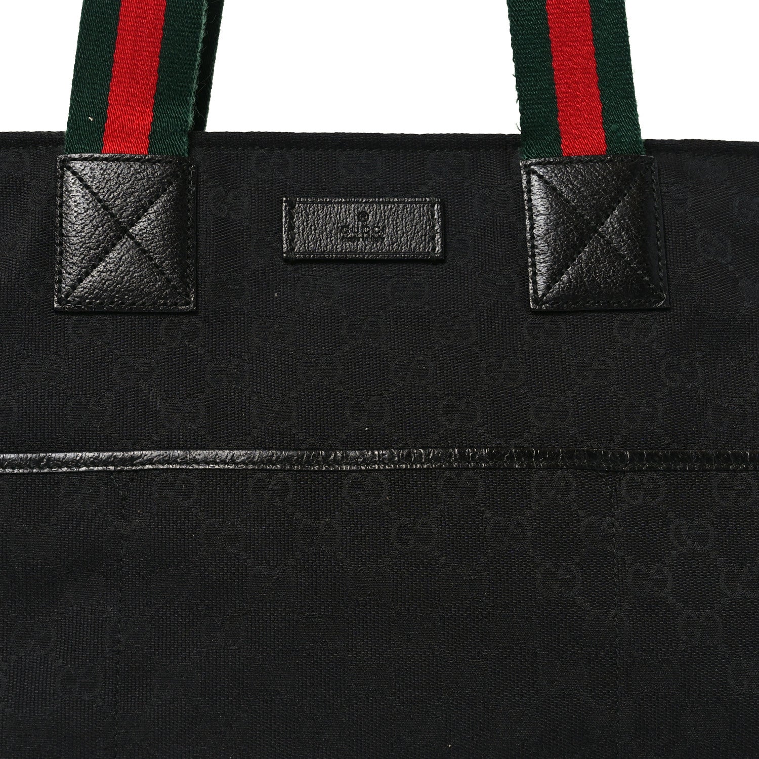 Gucci Monogram Web Large Diaper Tote Black 8 of 10