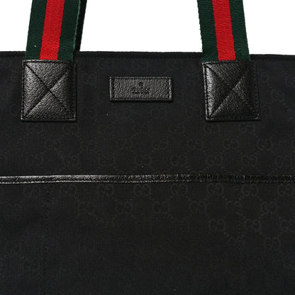 Gucci Monogram Web Large Diaper Tote Black 8 of 10