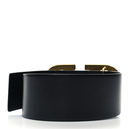 Valentino Garavani Glossy Calfskin Monochrome VLogo 40mm Belt 95 38 Black 2 of 5