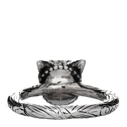 Gucci Sterling Silver Anger Forest Wolf Head Ring 59 8.75 3 of 4