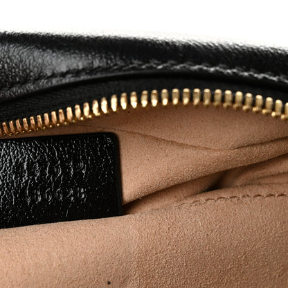 Gucci Monogram Matelasse Diagonal Small GG Marmont Chain Shoulder Bag Beige Black 7 of 11