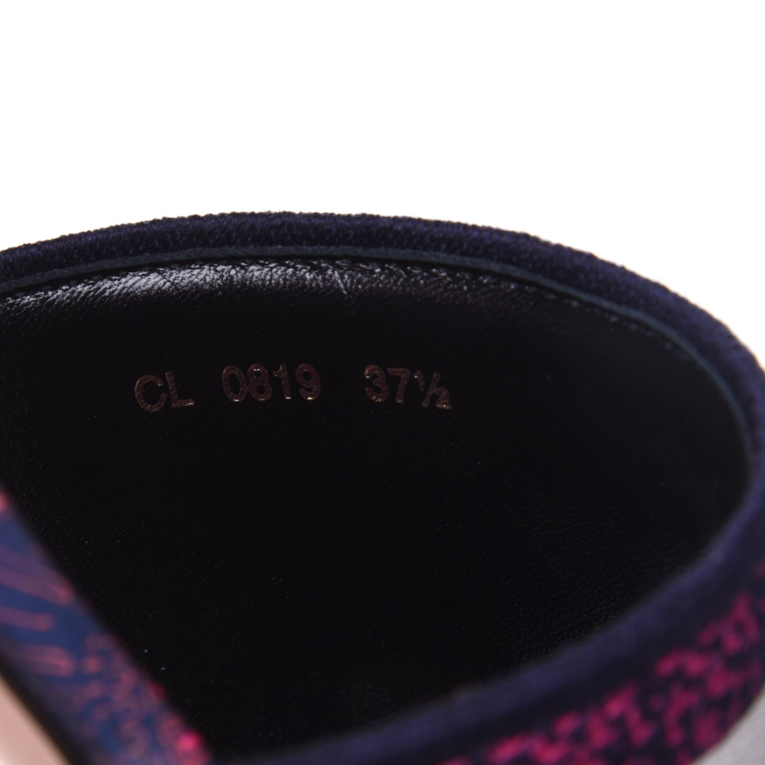 Christian Dior Canvas Embroidered Animals Dway Mules Slide Sandals 37.5 Deep Blue Fuchsia 10 of 11
