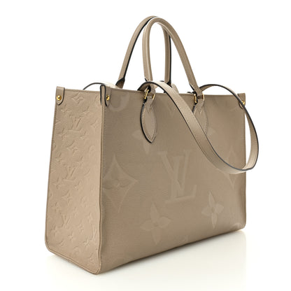 Louis Vuitton Empreinte Monogram Giant Onthego MM Tourterelle 3 of 9