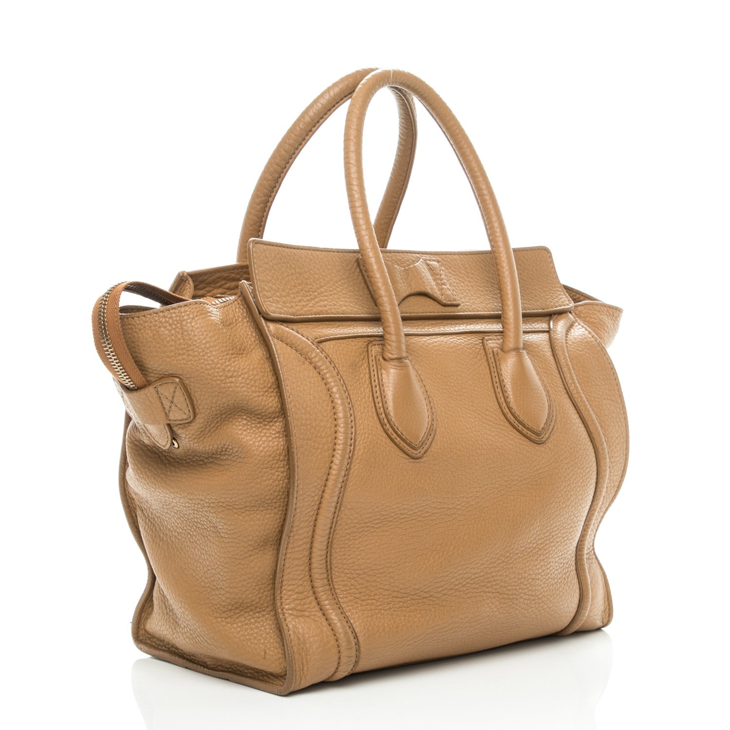 Celine Pebbled Calfskin Mini Luggage Camel 3 of 8