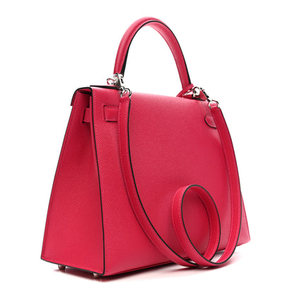 Hermes Epsom Verso Kelly Sellier 28 Framboise Prune 3 of 13