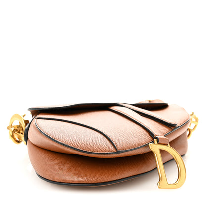 Christian Dior Grained Calfskin Saddle Bag With Strap Camello 4 of 11