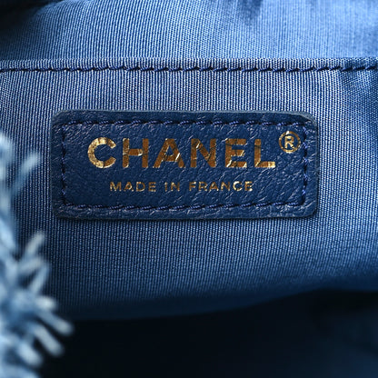 Chanel Denim Quilted Small Mood Bucket With Chain Blue Multicolor 6 of 9