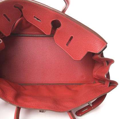 Hermes Taurillon Clemence JPG Shoulder Birkin II 42 Rouge Vif 5 of 15